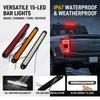 15LED High Brightness Warning Lights Universal Tail Rear Lamp Turn Stop Brake Light for Trailer Lorry Pickup Truck Accessories