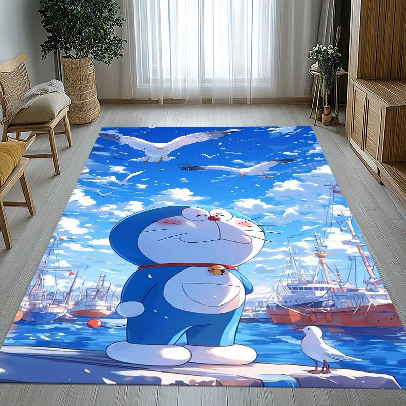 Dream Doraemon Cartoon Living Room Non-Slip Area Rug Soft Carpet for Bedroom Kids Playroom Sofa,Home Decor Doormat Gift