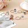 Cartoon Halloween Keychain Ghost Skull Key Ring Festival Decoration Pendant Couple Family Keychain Pendant
