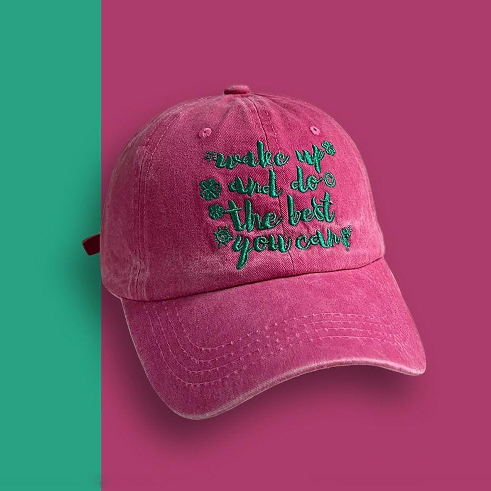 Letter Embroidered Baseball Cap Sun Protection Peaked Hat Vintage Sun Hat  Sports Outdoor