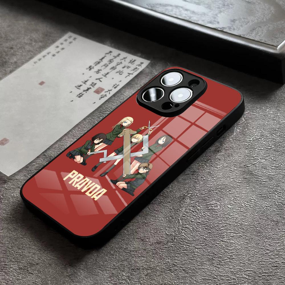 Girls Und Panzer Phone Case For IPhone 16 Pro Max 15 Plus 14 Pro 12 11 13 Mini X XR XS Max 8 7 Plus SE Glass Cover