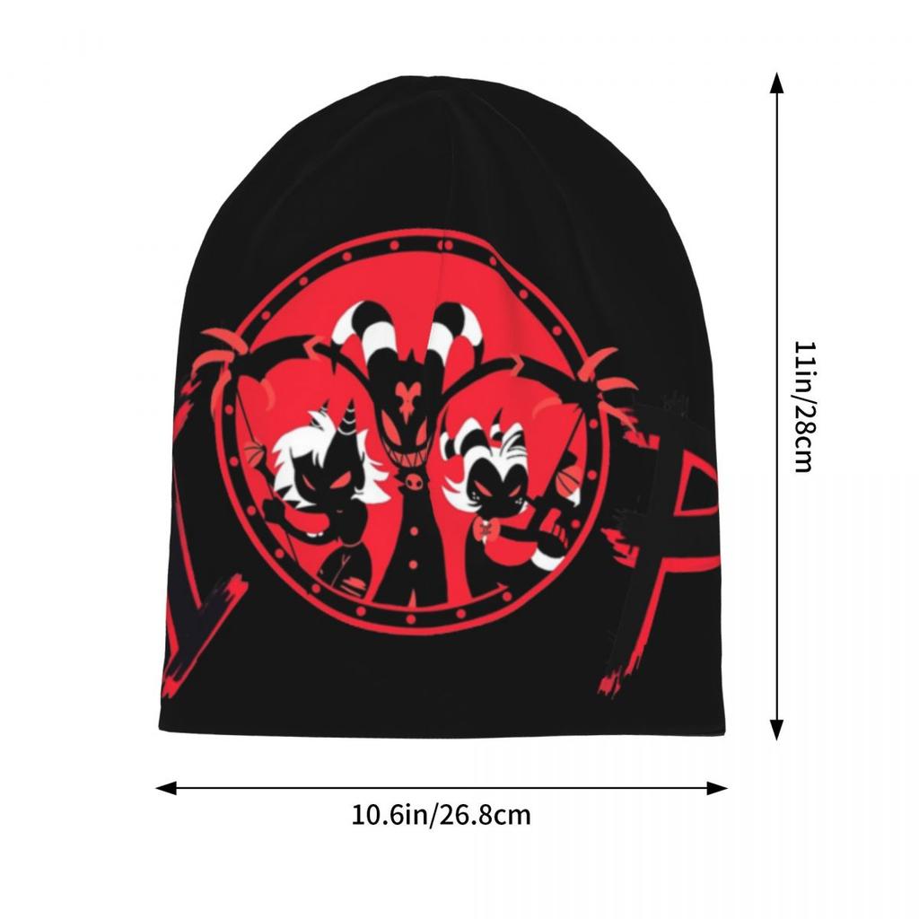Helluva Boss Anime Skullies Beanies Hats Octavia Blitzo Cool Unisex Outdoor Cap Warm Dual-use Bonnet Knit Hat
