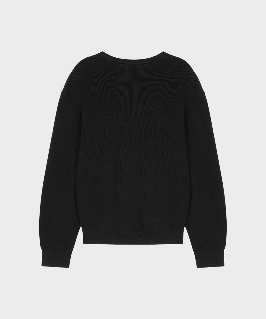 Teildeon Cotton Cashmere V-Neck Sweater Black