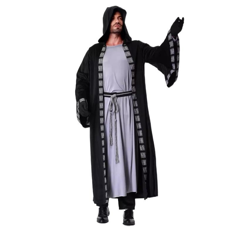 New Medieval European Dark Magician Cos Suit Cape Magician Show Wizard Wizard Suit
