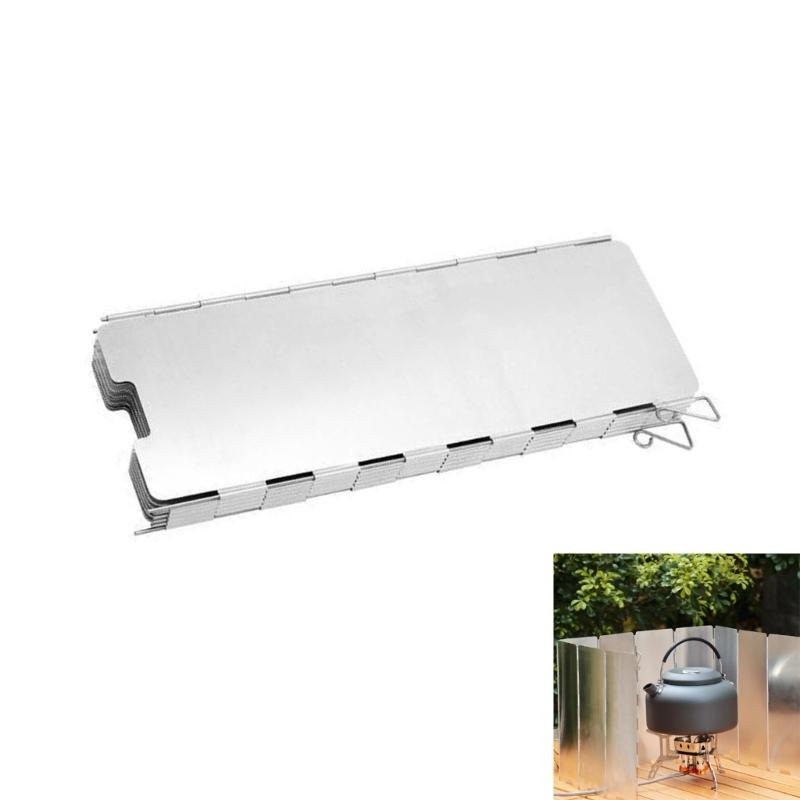 Folded Windproofed Guard Compacts Outdoor Reliability Stove Windshield for Hiking and Picnics
