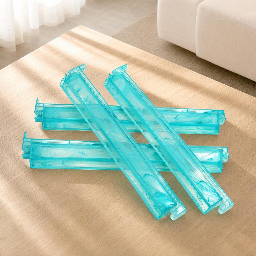 4 Pieces Mahjong Rack with Push Rod Multi-Use Tile Clear Game