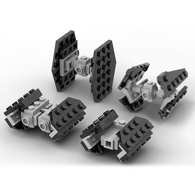 MOC Ruimte Mini Tie fighter Combinatie Bouwstenen Model Voor Kinderen Jongens Educatief Speelgoed Kerstcadeau 136 stuks