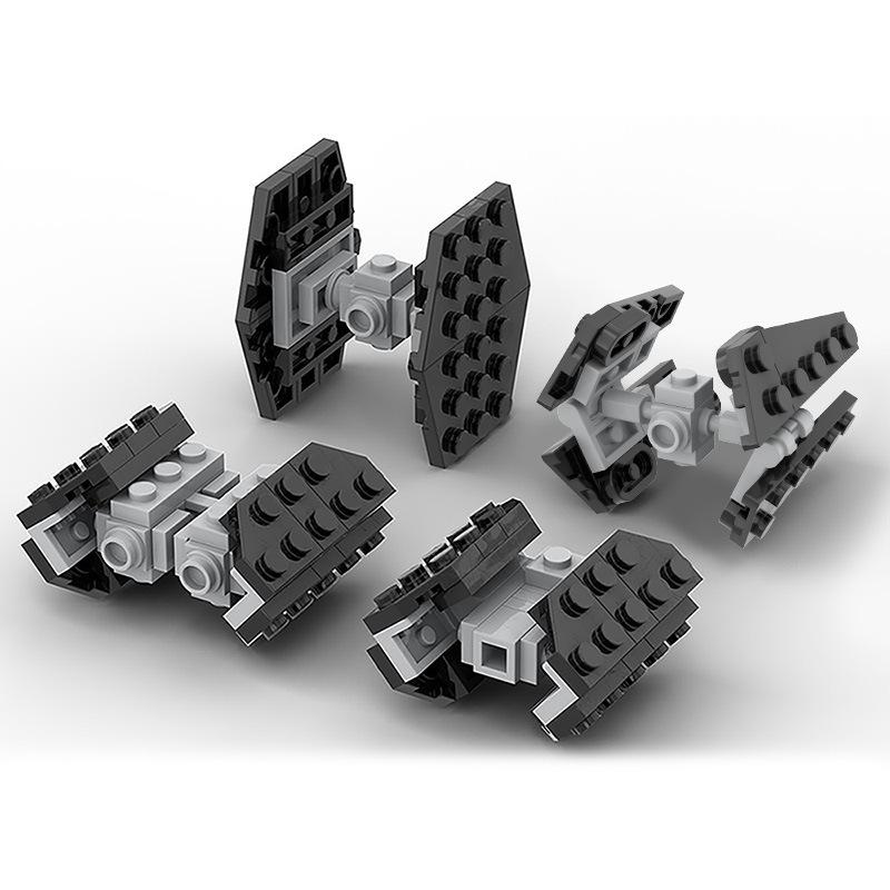 MOC Space Mini Tie Fighter Combination Building Blocks Model For Children Boys Educational Toy Christmas Gift 136pcs