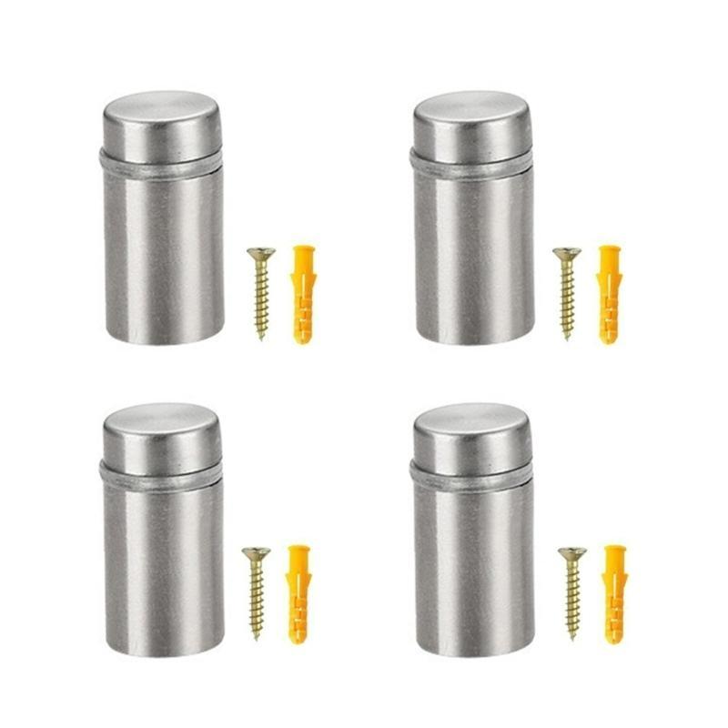  4pcs Sturdy Stainless Steel Mirror Anchors Suitable for Various Thicknesses