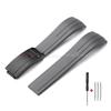 Curved End Rubber Watch Strap 20mm 21mm 22mm for Rolex for Water Ghost Folding Buckle Bracelet Waterproof Silicone Wrist Band