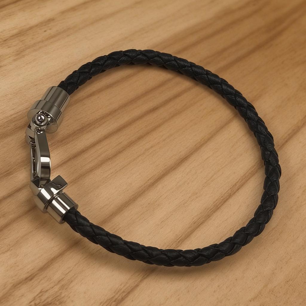 European and American Fashion U-shaped Bracelets Multi-color Braided Leather Rope Magnet Buckle Horseshoe Bracelet Personality Trend