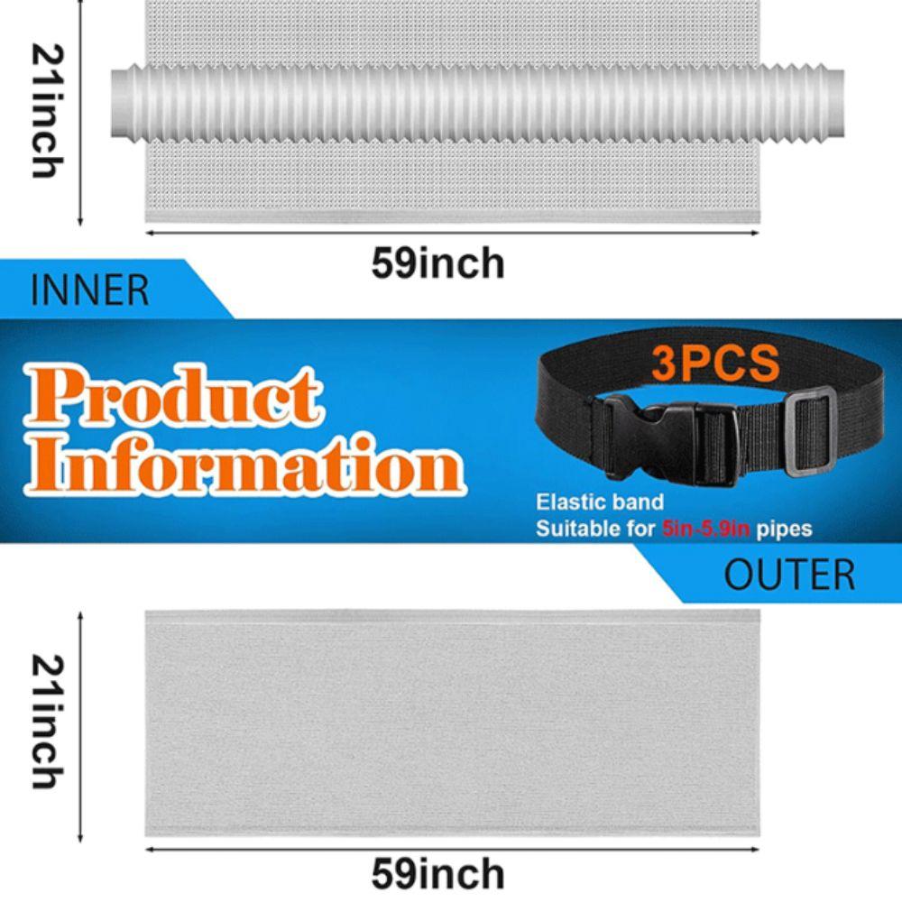 Insulated AC Insulated Hose Cover Reusable AC Duct Insulation Wrap Heat Retention