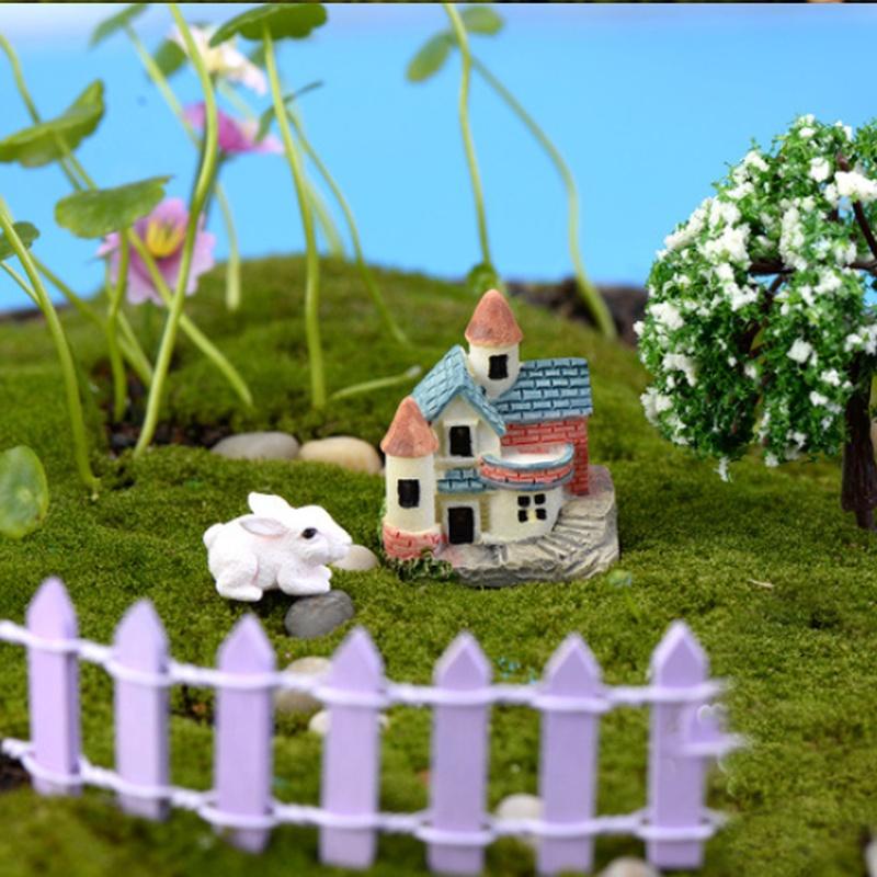 1 Adet Sevimli Villa Mini Süsler Reçine El Sanatları Hediye Mikro Peyzaj Peri Minyatür Bahçe Gnome Moss T