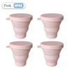 1-10Pcs 180Ml  Silicone Collapsible Water Cup Outdoor Camping Travel Portable Foldable Lid Coffee Cup Sports Hiking Accessories