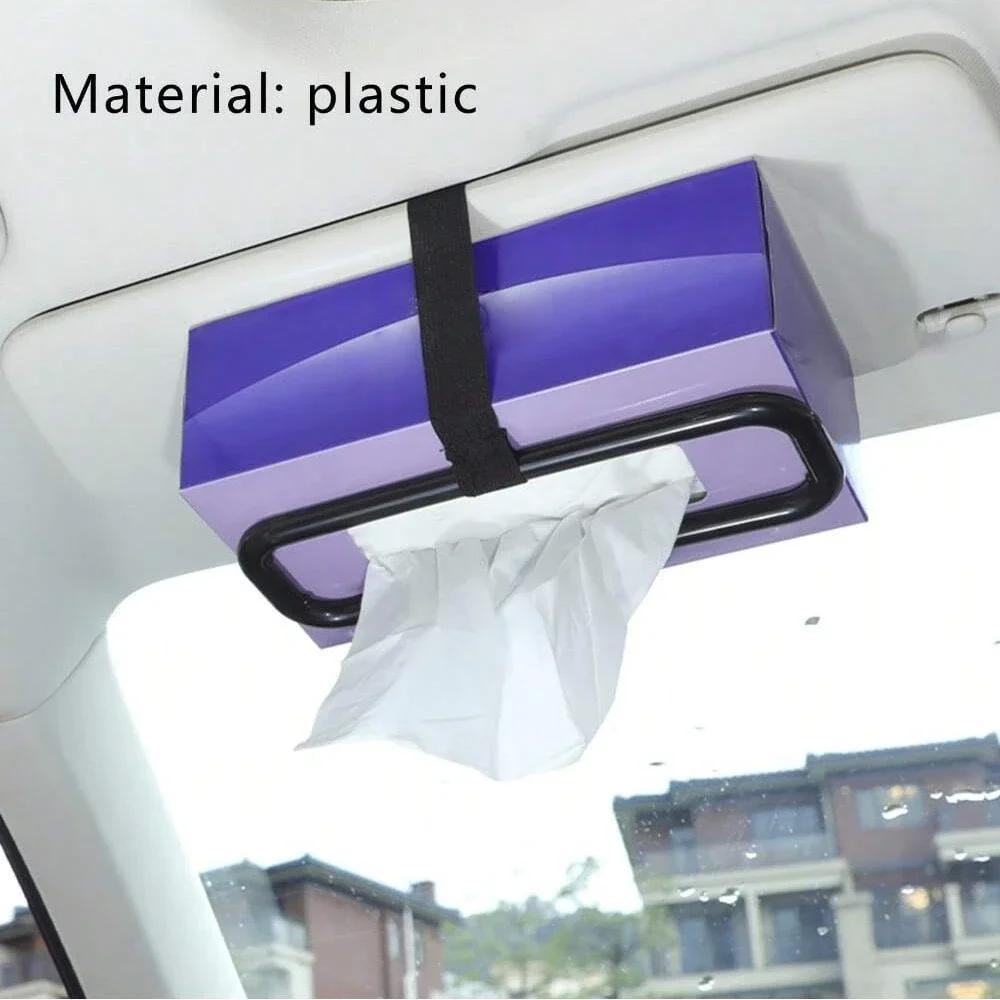 Creative Car Paper Towel Organizer Clip-On Sunshade Tissue Box Holder Stylishly Organizes Your Interior