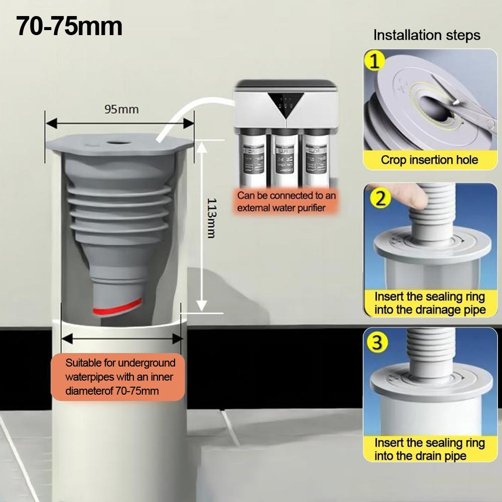 Kanalrohrverbinder Abflussdichtring Hausinstallation Abdichtungsschutz Geruchsprävention Effizientes Entwässerungssystem