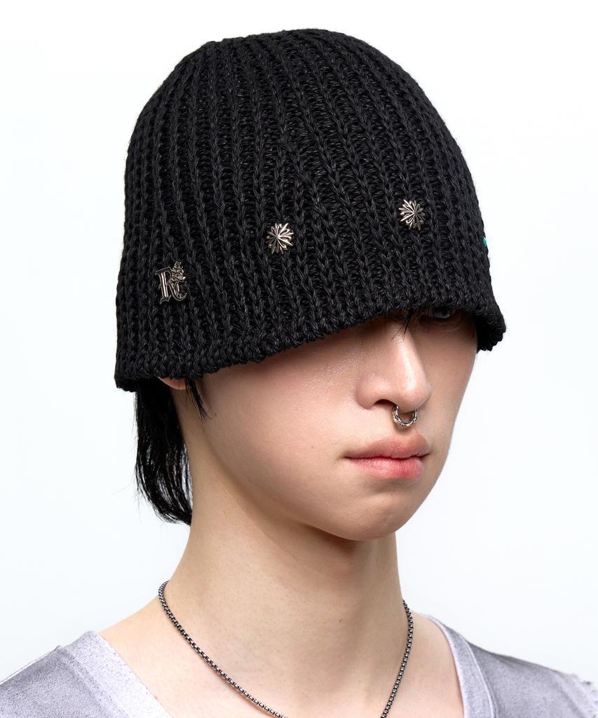 Aleseueseussi Rivet Bucket Beanie - Black