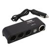 4-in-1 Auto Ladegerät Adapter Zigarettenanzünder Mehrfachsteckdose Zigarettenanzünder Verteiler Dual USB Strom