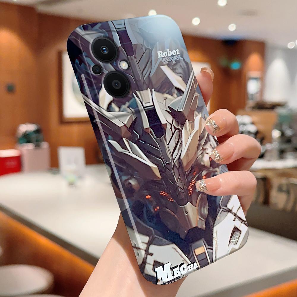 Capa de Celular Filme Tudo-incluído Design de Moda Desenho Animado Capa Dura Cobertura Total Proteção da Câmera para OPPO A60 A96 Reno12 Realme C53 C75