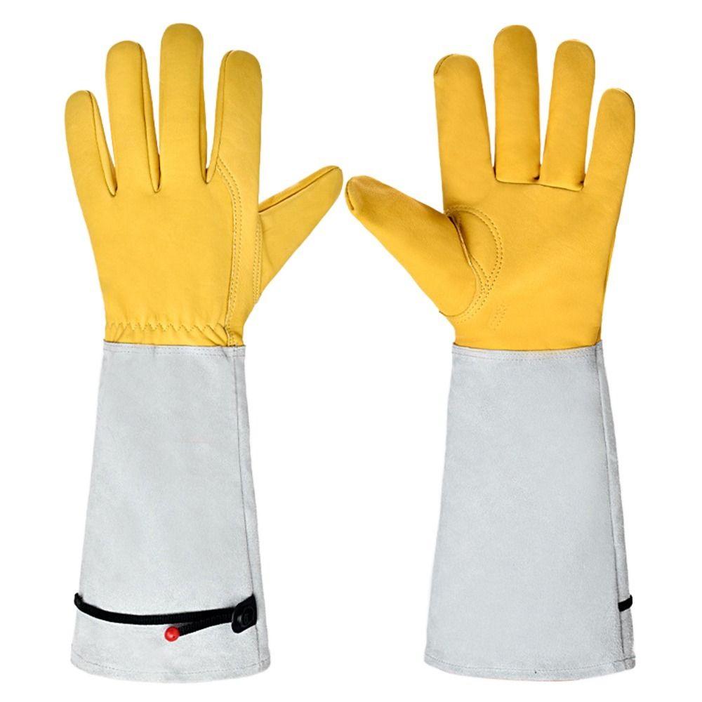 Breathable Thorn Proof Gardening Gloves Long-sleeved Rose Pruning Gloves  Outdoor