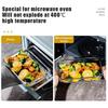 [Buy 1 Take 1]Rectangular Tempered Glass Bakeware Pan 1.6L/3L With Handle Glass Container Food Storage