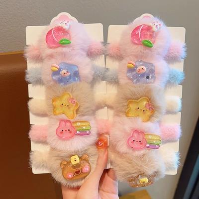 Fascia per capelli per bambini Autunno e Inverno Nuova Peluche Ragazze Autunno e Inverno Nuova Alta elasticità Ispessita Danno ai capelli Fascia per capelli per bambine piccole