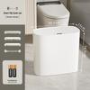 Smart Bathroom Sensor Trash Can - Quiet Flip-Top with Gentle Open/Close