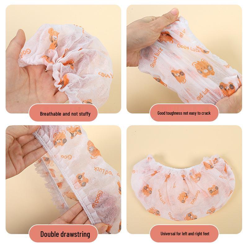 Large Non-Woven Anti-Slip Disposable Shoe Covers for Indoor Use - Adults & Kids