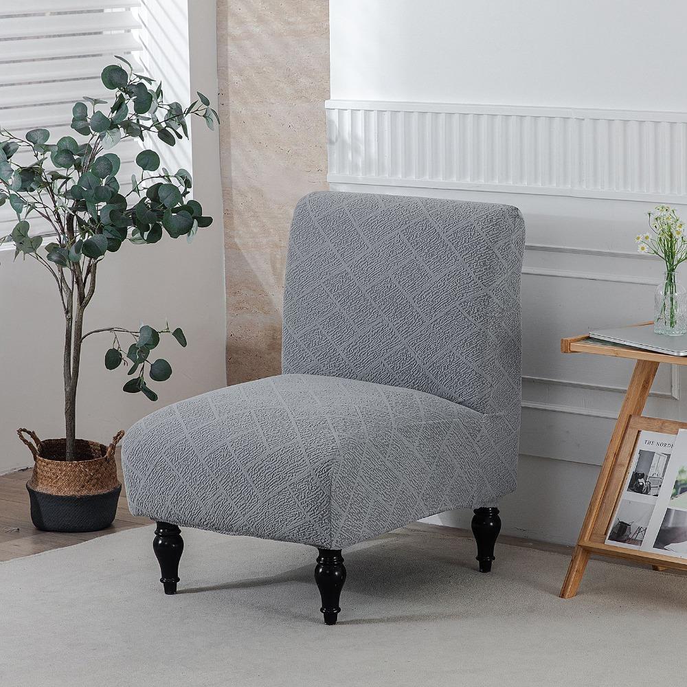 Washable Armless Chair Cover Single Seat Chair Dust Cover Durable Chair Slipcover  For Dining Room