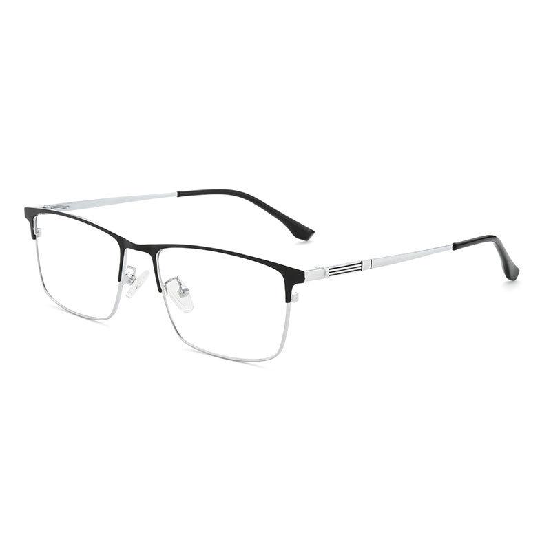 Ultra-Light Men's Metal Eyeglass Frame for Myopia - Large Face Slimming Design