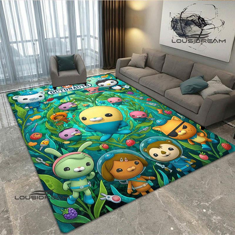 3D The-Octonauts cartoon printed carpet Living room bedroom non-slip carpets Yoga mat Outdoor carpet kawaii rug birthday gift