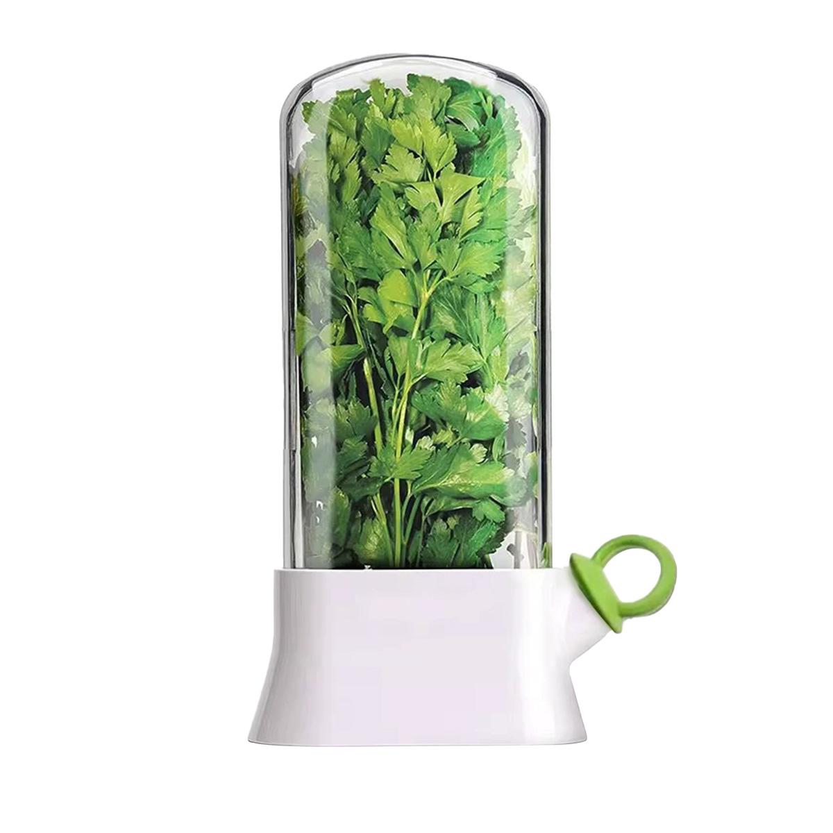 

1 шт. Белая многофункциональная бутылка для хранения овощей кориандра большой вместимости, подходит для холодильника и домашней кухонной утвари слоновая кость