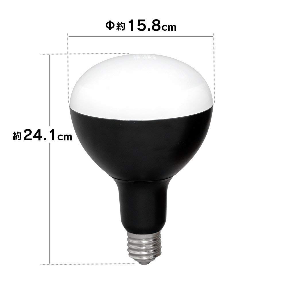 IRIS OHYAMA Floodlight Replacement Bulb, IndoorOutdoor Use, Wide Beam, Daylight, E39 Base, 100V, 500W Equivalent, LDR45D-H-E39