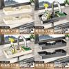 Modern Pp Kitchen Sink Organizer With Drip Tray For Home Storage