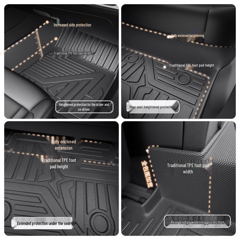 Wuling Rongguang TPE Floor Mats: Full Coverage, Double Row, Country Version