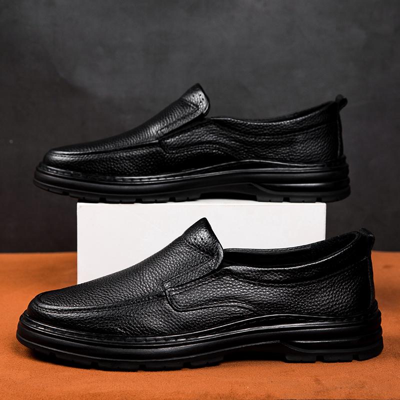 Fashion New High Quality Genuine Leather Oxford Shoe for Men Stylish Designer Soft-soled Casual Shoes Non-Slip Business Driving Sneakers