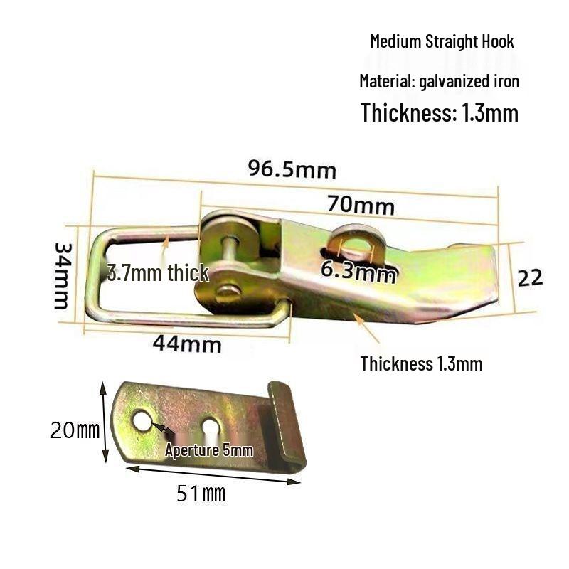 Industrial Heavy-Duty Plated Latch for Truck Bed Toolbox, Hardware, and Wood Box