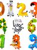 Creative 16-Inch Cartoon Animal Balloons Children's Birthday Party Decoration Assorted Standard Color Aluminum Balloons