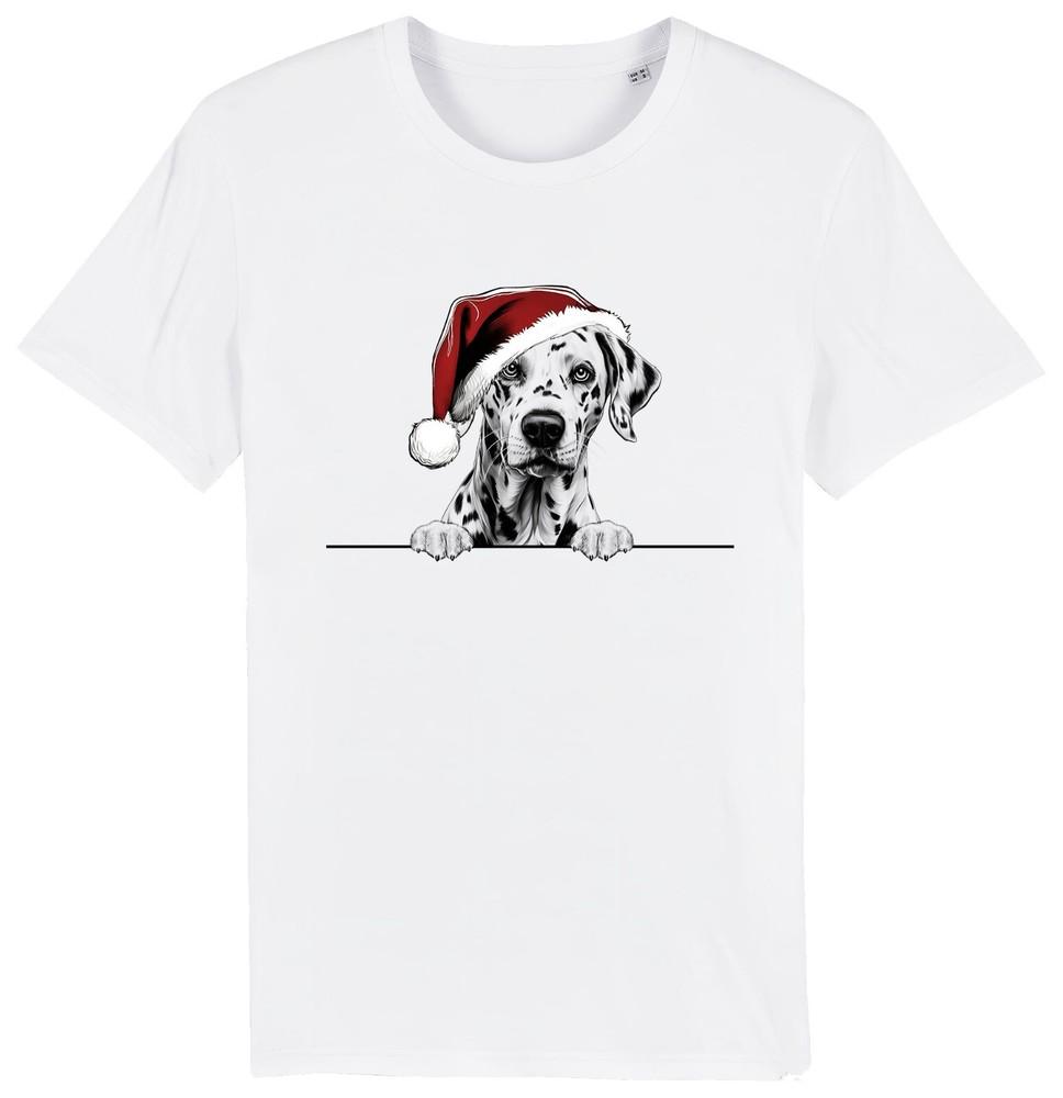 

Далматин Рождественская Футболка с Собакой Мужская Женская Детская Собаки Подарок Одежда Ему Ей Футболка 2XL