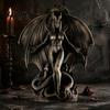 Demoness Collectible Statue Female Demon Resin Figurine, Gothic Succubus for Halloween, Ornament Winged Tabletop Decoration Home Office Retro Decor