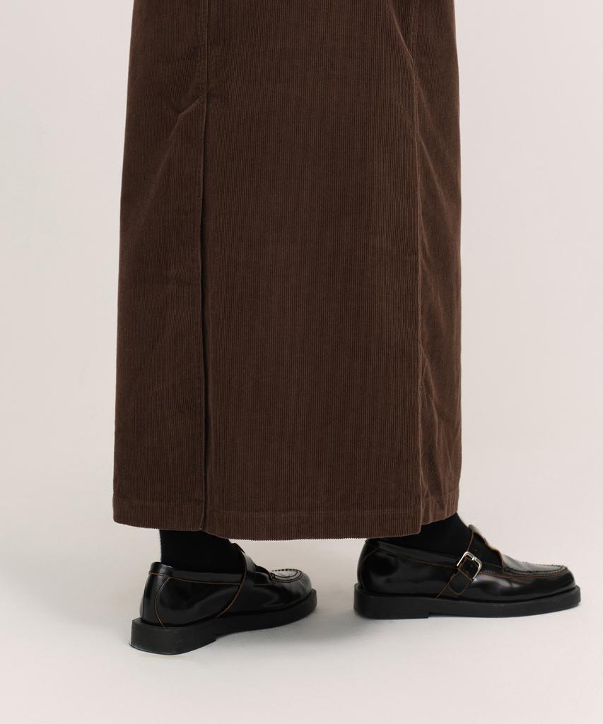 Musinsa Standard Woman 11W Corduroy Maxi Skirt [Brown]