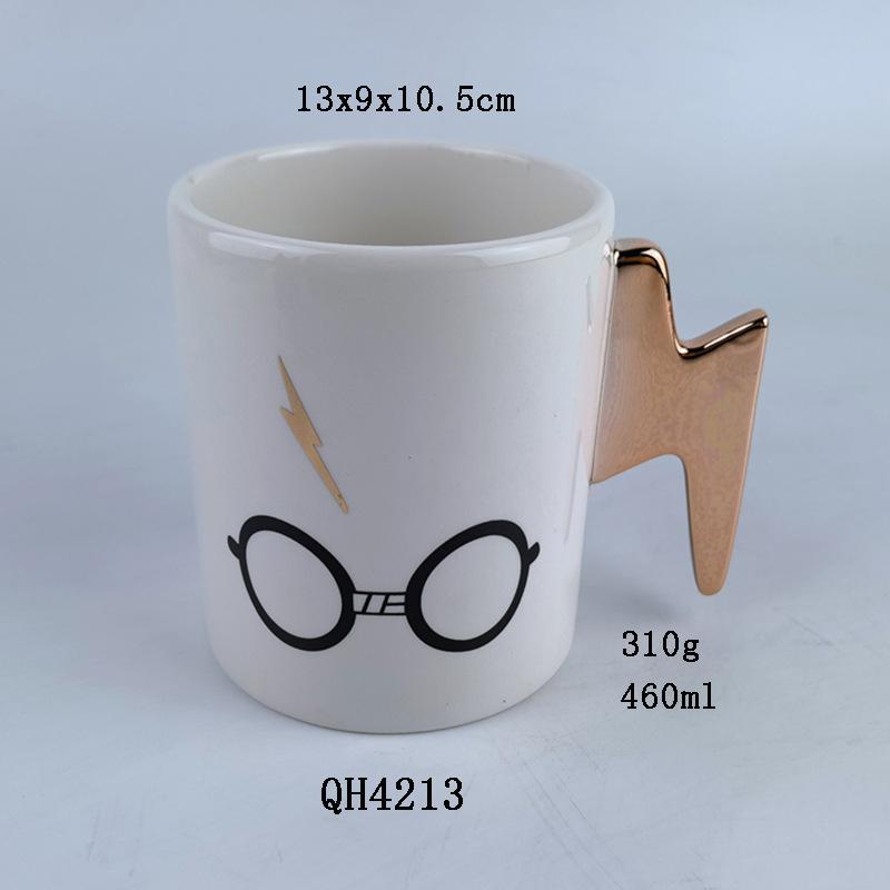 Harry Potter Heat Reveal Coffee Mug - Ceramic Wizard Cup with Glasses Handle - Colorful Cartoon Anime Merchandise for Hot Beverages
