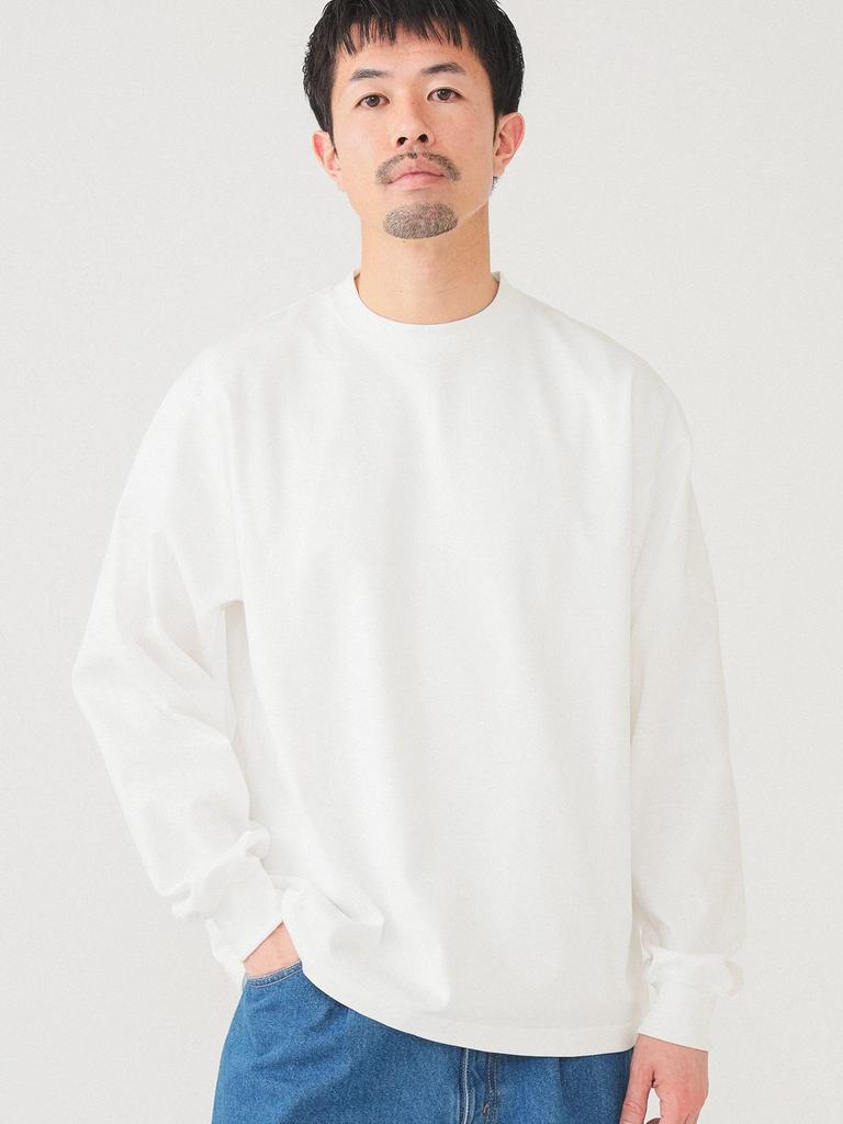 Beams Long Sleeve Jersey Size 11140220803 Men's T-Shirt, White, M,