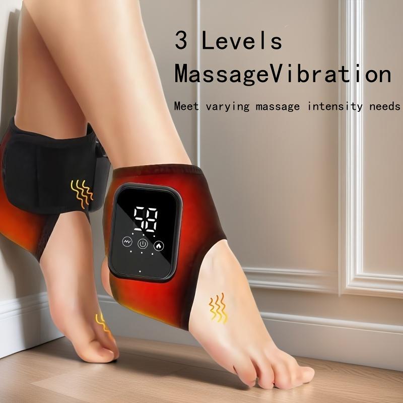 A USB-charged Portable Ankle Massager, Easy To Use, LCD Display, Intelligent Timing Vibration and Temperature Sensing Functions, Suitable for Gifts