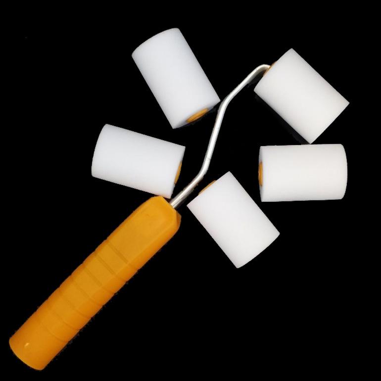 2-Inch Water-Based Sponge Roller Brush for Latex Paint and Cleaning 3 Handles