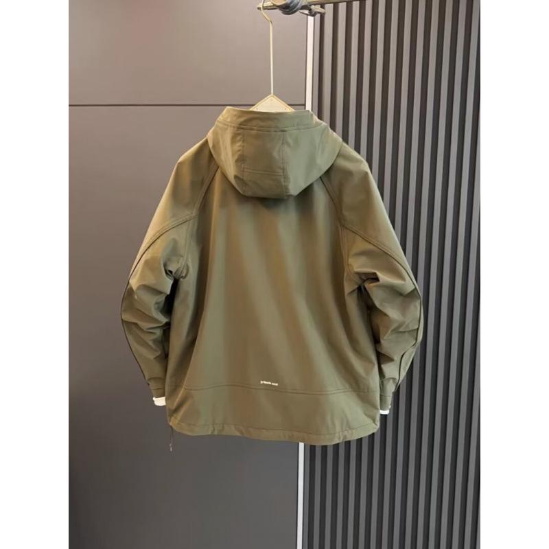 Men's Cotton-Padded Windbreaker: Hooded, Solid Color, Casual Loose-Fit Jacket for Autumn/Winter