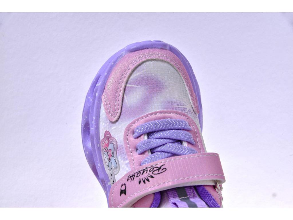 Coulomi Girls’ Lighted Waterproof Leather Running Shoes - Autumn/Winter 2024