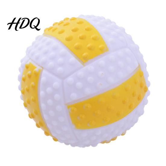 Sound Making Dog Toy Ball Sound-Producing Rubber Durable Chew Pet Safe Ball Toy Cleans Teeth Interactive Training Outdoor Play