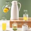 Großes Fassungsvermögen Thermos-Vakuumisolierter Glasbehälter Druckverschluss Heißwasserflasche
