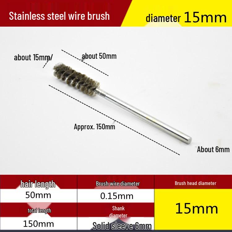 Electric Drill Stainless Steel Pipe Brush with Extended Handle for Polishing, Grinding, Deburring, and Rust Removal